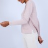 Pull court fentes côtés - Ophélie 6602 colombe - 24 Rose clair