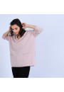 Pull en cachemire ample col V - Olyvia 6602 colombe - 24 Rose clair