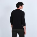 Pull col V en cachemire - Benjamin 6610 noir - 01 noir