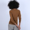 Pull col rond en cachemire intemporel - Evana 6395 camel - 88 camel