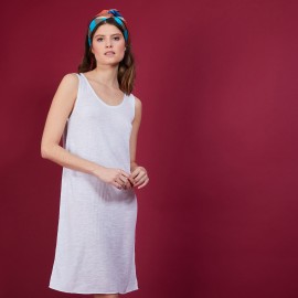 BARDOT ROBE LONGUE LIN FLAMME