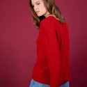 BLOVIS - PULL COL V  SOIE LAINE ET COTON