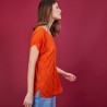 Long T-shirt en lin flammé - Coline 6883 flamine - 15 Orange