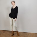 Pull col rond - Babouche  6810 noir - 01 Noir