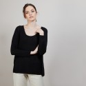 Pull col rond - Babouche  6810 noir - 01 Noir