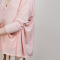 Long gilet en lin - Ballon 6882 AUBEPINE 24 ROSE CLAIR