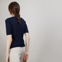 T-shirt manches coudes - Bapteme 6840 MARINE- 05  BLEU MARINE