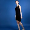  ROBE LONGUE LIN FLAMME BARDOT 6810 NOIR- 01 NOIR