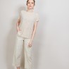 Long T-shirt en lin flammé - Coline 6801 beige - 12 Beige clair