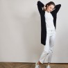 Gilet long femme - Cathy 6810 noir - 01 Noir