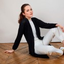 Gilet long femme - Cathy 6810 noir - 01 Noir