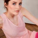 Débardeur en lin flammé - Boréal 6882 aubepine - 24 Rose clair