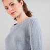 Pull col rond en soie coton et laine - Benji 6811 gris clair - 11 Gris clair