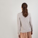 BENJI. PULL COL ROND LAINE ET COTON