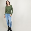 Pull col rond 100% Laine - Betina 7050 bronze - 83 Kaki