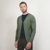 Gilet boutonné en laine - Brad 7050 bronze - 83 Kaki
