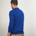 Pull col polo en laine - Beni 7042 fregate - 48 Bleu roi