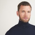 Pull col roulé en laine - Berry 7040 marine - 05 Bleu marine