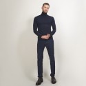 Pull col roulé en laine - Berry 7040 marine - 05 Bleu marine