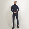 Pull col roulé en laine - Berry 7040 marine - 05 Bleu marine