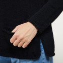 Pull col rond en laine et soie - Bajira