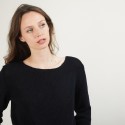 Pull col rond en laine et soie - Bajira