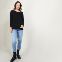 Pull col rond en laine et soie - Bajira