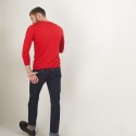 Pull col rond en laine - Bardem 7080 dahlia - 52 Rouge