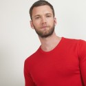 Pull col rond en laine - Bardem 7080 dahlia - 52 Rouge