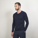 Pull col rond en laine - Bardem 7040 marine - 05 Bleu marine