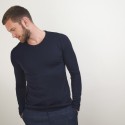 Pull col rond en laine - Bardem 7040 marine - 05 Bleu marine