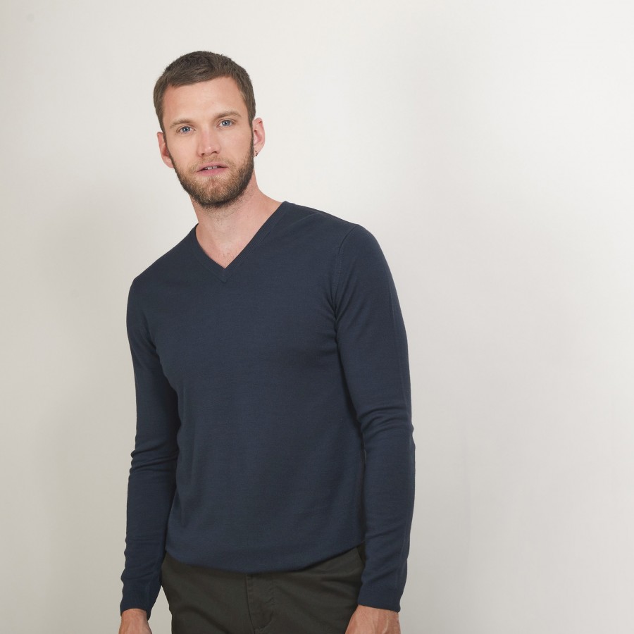 Pull col V en laine - Badyss 7011 ombre - 10 Gris foncé Pull col V en laine - Badyss 7011 ombre - 10 Gris foncé