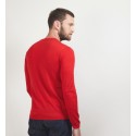 Pull col V en laine - Badyss 7080 dahlia - 52 Rouge