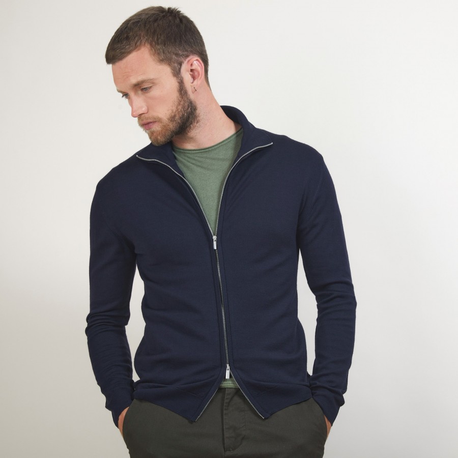 Zipped wool cardigan - Bastian Zipped wool cardigan - Bastian