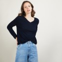 Bamboo Cashmere V-neck sweater - Barbara