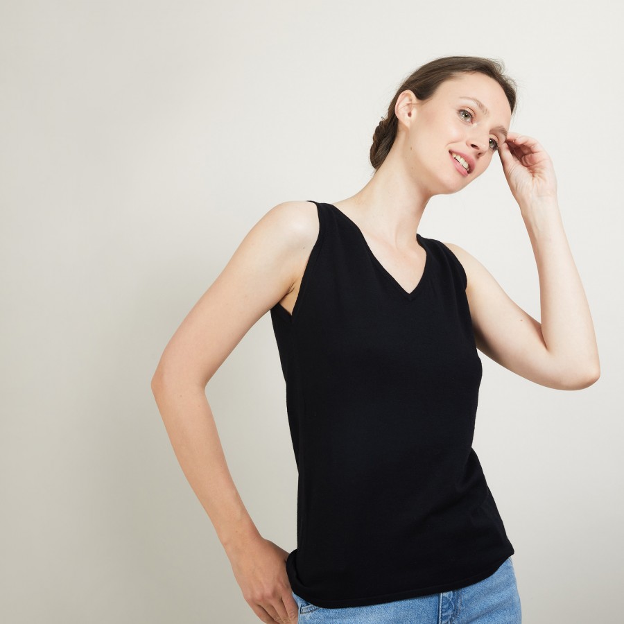 V-neck wool tank top - Blanchette V-neck wool tank top - Blanchette