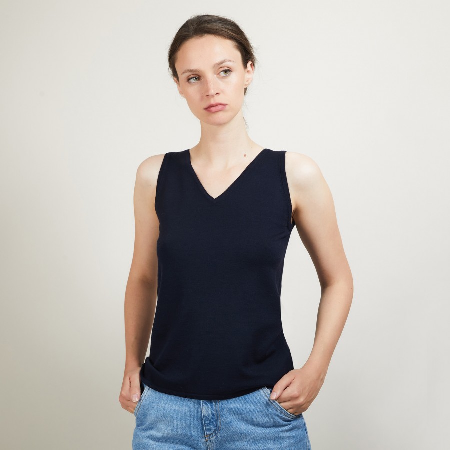 V-neck wool tank top - Blanchette V-neck wool tank top - Blanchette