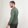 Pull col rond en coton cachemire - Burton 7050 bronze - 83 Kaki