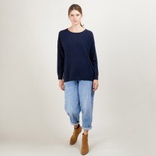 Pull boutonné au dos en cachemire - Bahia 7010 noir - 01 Noir