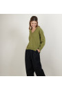 Pull col V à fentes en cachemire - Barnabe 7051 liqueur - 83 Kaki