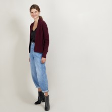 Short cashmere cardigan with pockets - Basma