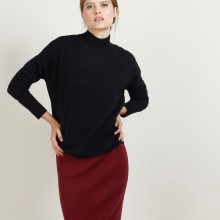 Pull col montant en cachemire - Bassa 7084 opale - 24 Rose clair