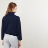 Pull emmanchures marteau en cachemire - Beverly 7040 marine - 05 Bleu marine