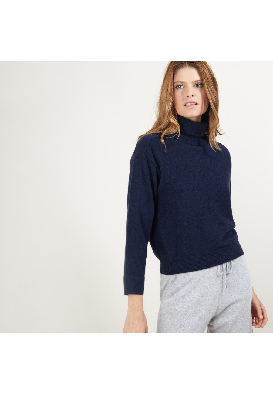 Pull emmanchures marteau en cachemire - Beverly 7040 marine - 05 Bleu marine Pull emmanchures marteau en cachemire - Beverly 7040 marine - 05 Bleu marine