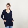 Long cardigan with pockets in cashmere - Blush