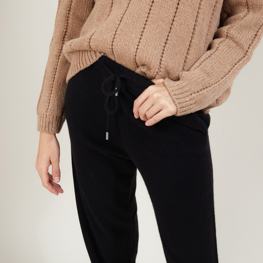 Pantalon en cachemire - Bora 7010 noir - 01 Noir Pantalon en cachemire - Bora 7010 noir - 01 Noir