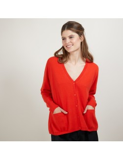 Cardigan en cachemire - Brune 7081 fusion - 15 Orange