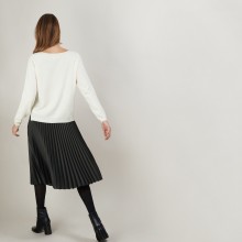 Pull col bateau en cachemire - Bal 7002 arome - 82 Ecru