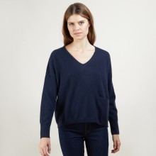 Short cashmere V-neck sweater - Balba