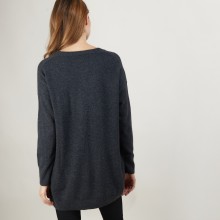 Long cardigan with pockets in cashmere - Blush